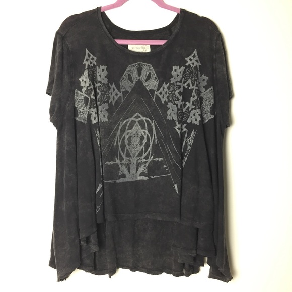 We the Free oversized swingy hi lo hem tee XS - Picture 3 of 5